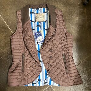 Brown Quilted Vest by Jack Murphy